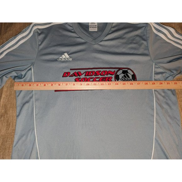 Adidas Men's Gray Short Sleeve Shirt Size XL Climalite Davidson Soccer - Picture 7 of 7